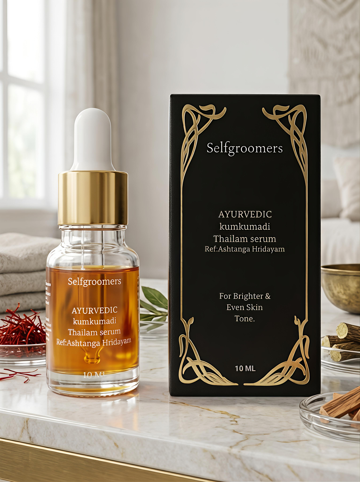 AYURVEDIC KUMKUMADI THAILAM SERUM . WITH (60% PURE KUMKUMADI) 10 ML